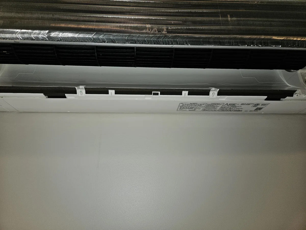 Evaporator coil and blower wheel after deep cleaning in Bedford, MA