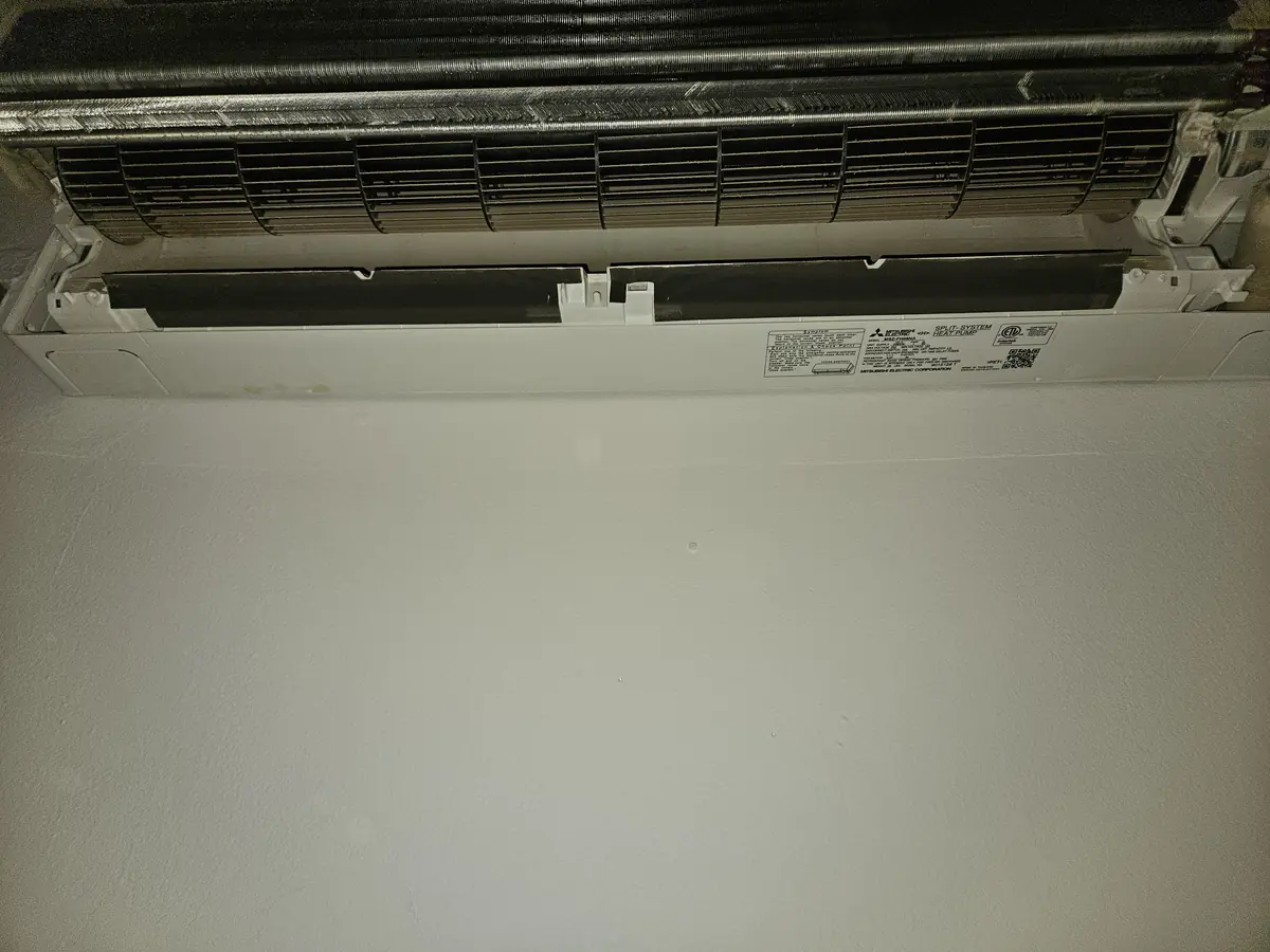 Second Mitsubishi head opened on the wall in Concord MA before cleaning