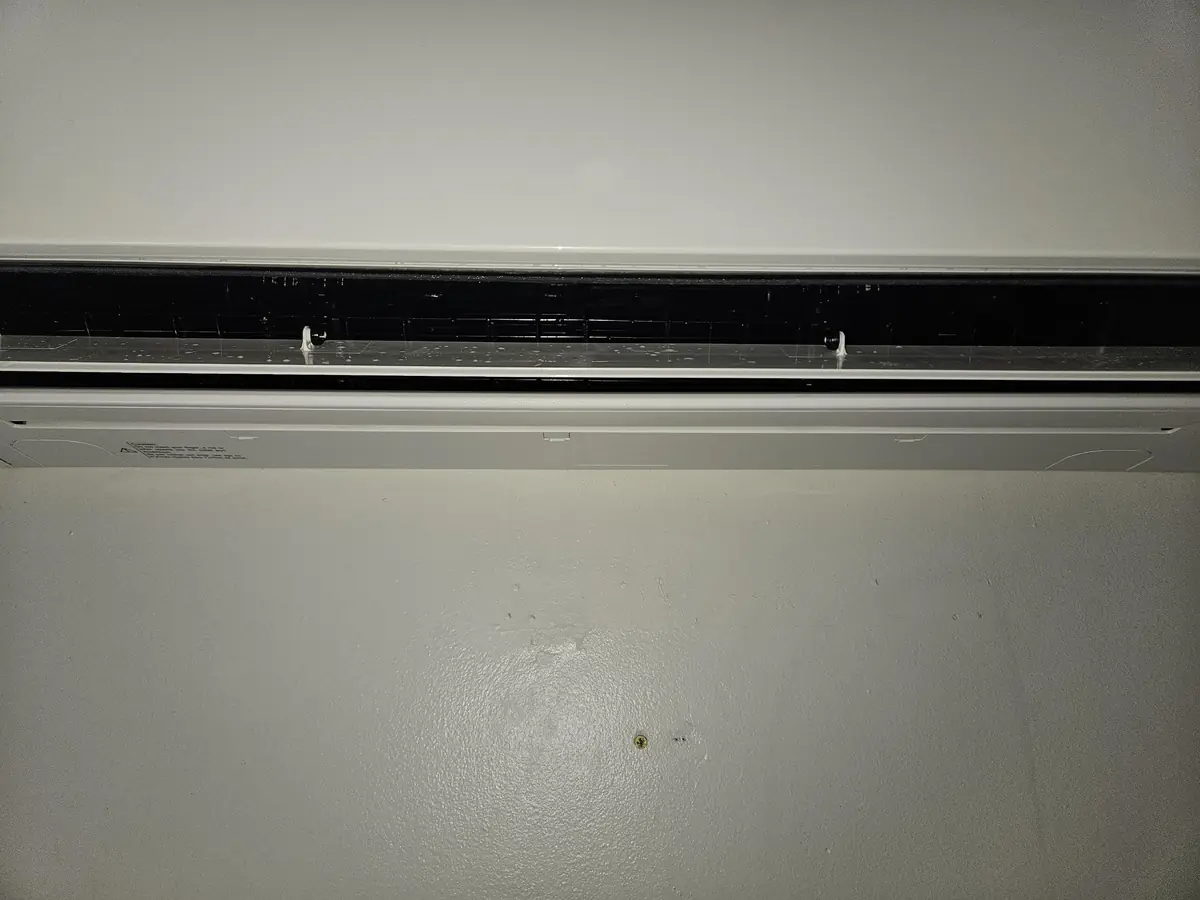 Freshly washed Fujitsu blower cage and coil still wet after cleaning in Cumberland, RI
