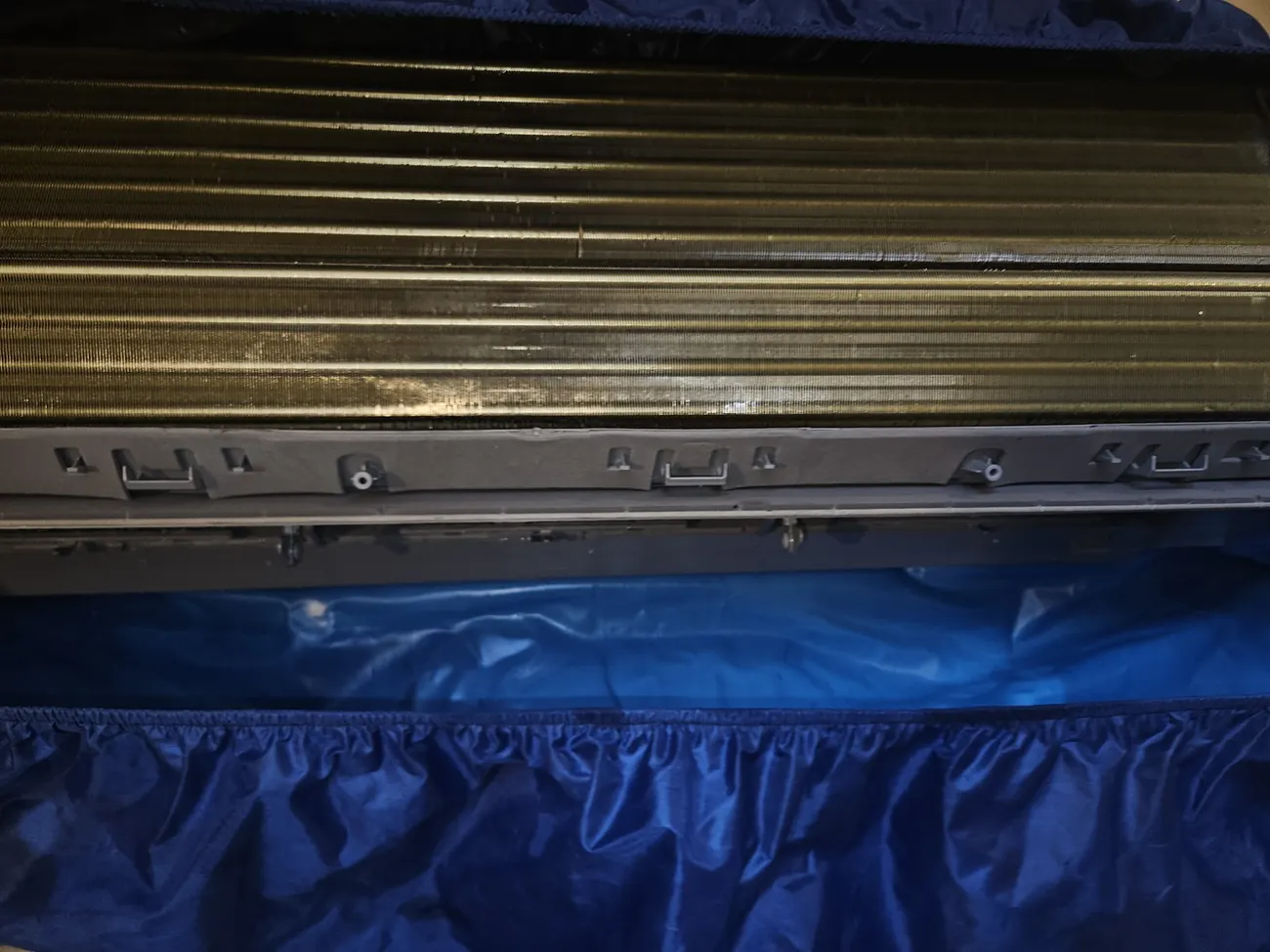 Mini-split bibbed with a wash bag before cleaning at a Falmouth, MA home