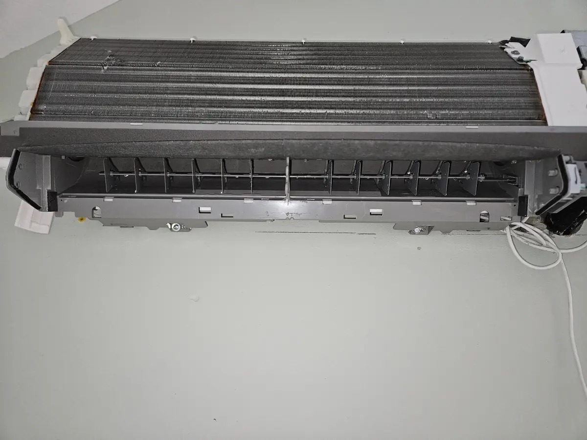 The same mini-split housing and coil cleaned out in Pepperell, MA